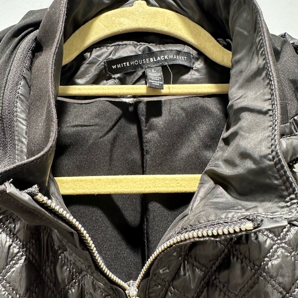 White House Black Market Quilted Black Vest - Picture 2 of 5